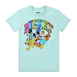 Disney Mickey And Friends Graphic Tee Light Green Size M